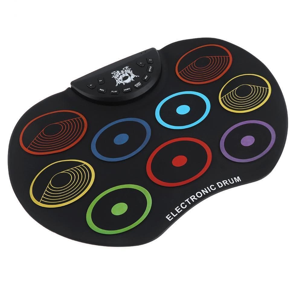 image-Compact Size Electronic Colorful Hand Roll Drum