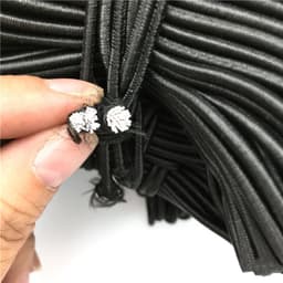 image-1/2/3/4/5mm High-Quality Round Elastic Band Cord Elastic Rubber white black Stretch rubber For Sewing Garment DIY Accessories