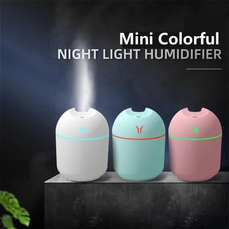 image-250ML USB Mini Air Humidifier Aroma Essential Oil Diffuser For Home Car Ultrasonic Mute Mist Maker Diffuser with LED Color Lamp