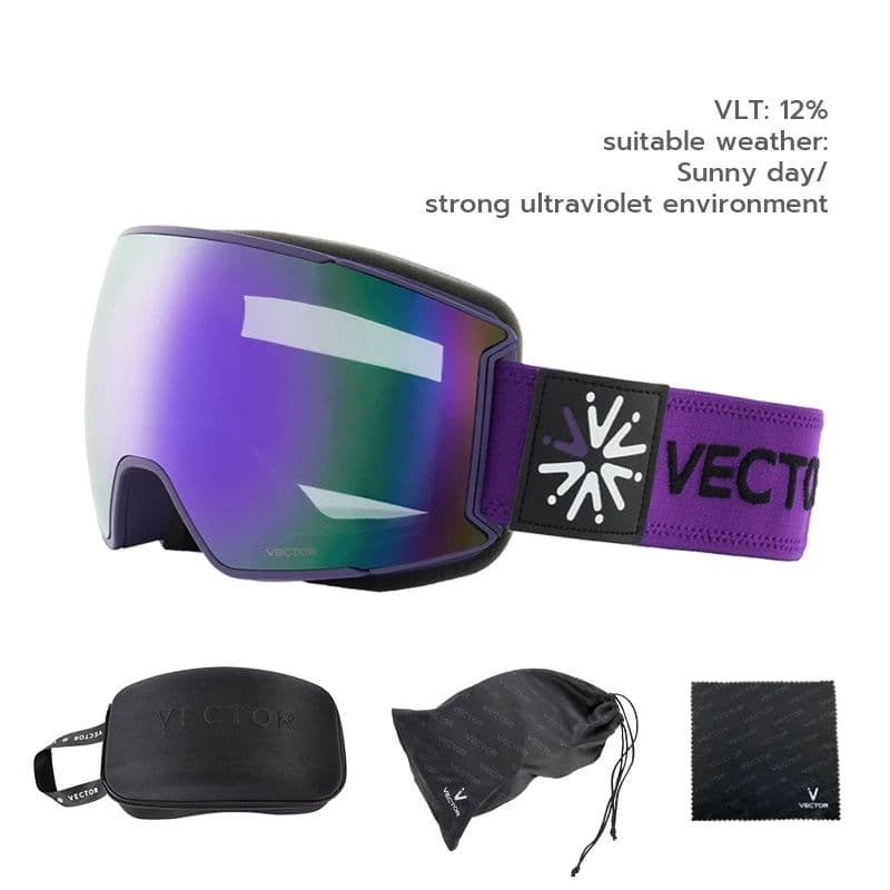 image-VECTOR Ski Goggles Men Snowboard Glasses Women Winter Outdoor Snow Sunglasses UV400 Double Layers Lens Anti-Fog Skiing Goggles