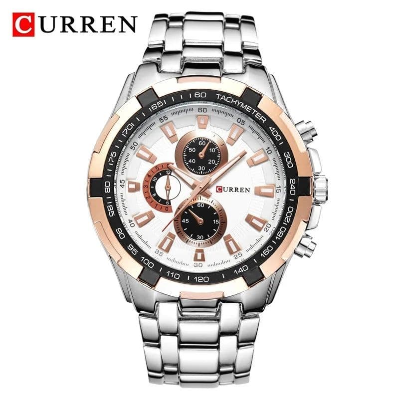 image-CURREN 8023 Quartz Watch Men Waterproof Sport Military Watches Mens Business Stainless Steel Wristwatch Male Clock reloj hombre
