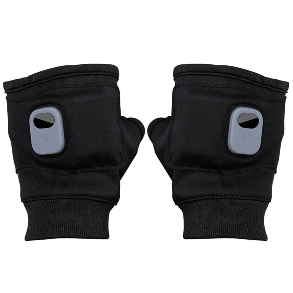 image-Winter Heating Gloves 360 Degree Heating Rechargeable Heated Gloves Fingerless Touchscreen for Outdoor Hiking Cycling