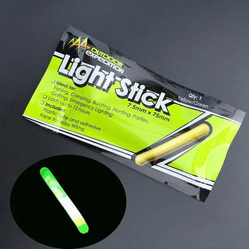 image-50Pcs(50bags) 7.5X75 mm Night Fishing Lighting Stick Wand Green Chemical LED Fluorescent Dark Glow Stick Fishing Led Stick