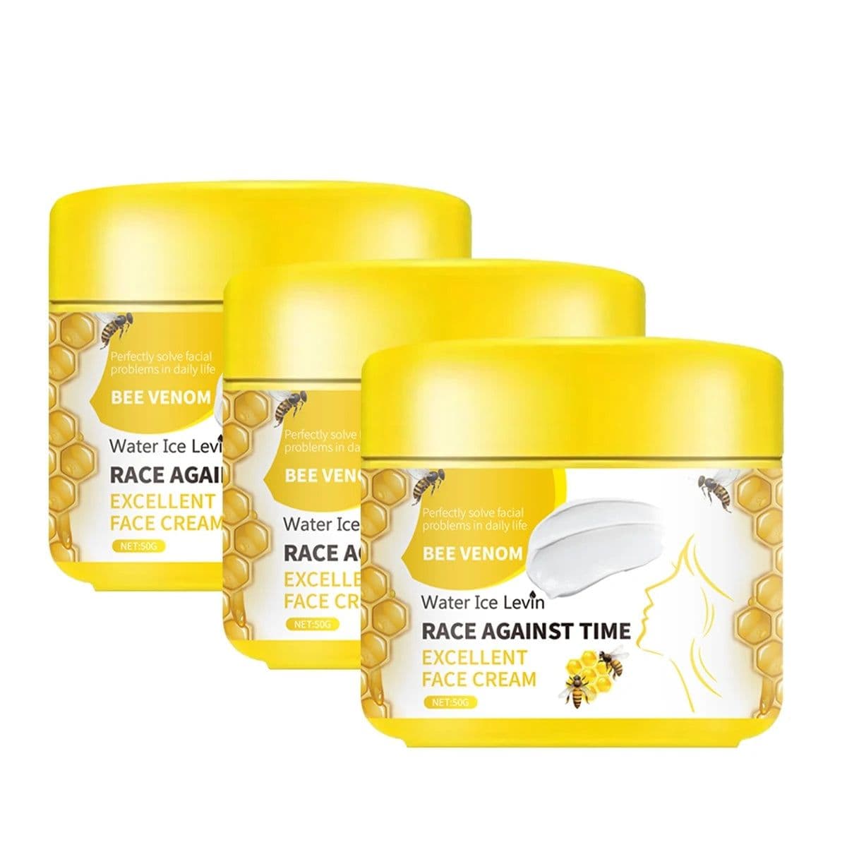 image-Anti-Aging Face Cream with Bee Venom&Niacinamide - Hydrating & Firming Formula with Collagen & Salicylic Acid for All Skin Types