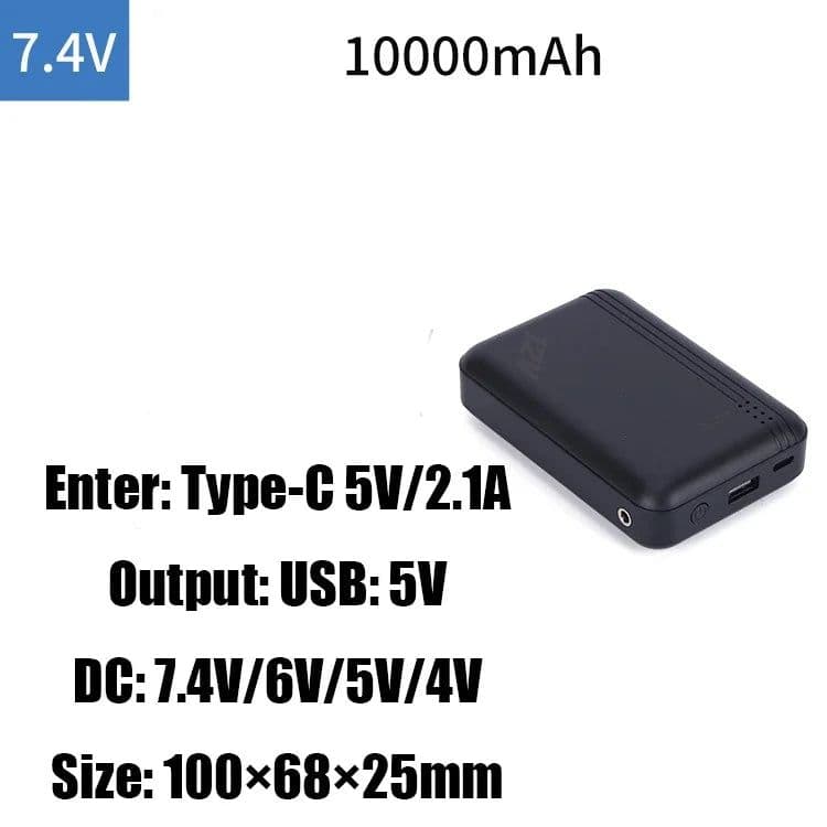 image-Power Bank 12V/20000mAh Portable Charging Power Supply Fast Charging For Fan Vest Cooling Vest Summer Air-Condition Clothing
