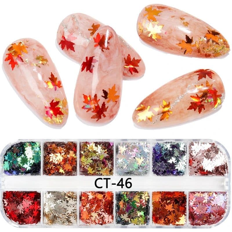image-12 Colors Nails Abalone Shell Fragments Texture Natural Sea Shell 3d Glitter Nail Art Decoration Powder Sequins Beauty Tools