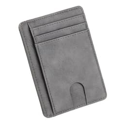 image-THINKTHENDO Slim RFID Blocking Leather Wallet Credit ID Card Holder Purse Money Case for Men Women 2020 Fashion Bag 11.5x8x0.5cm