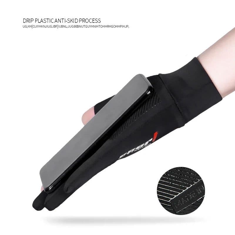 image-Ice Silk Non-Slip Motorcycle Racing Gloves Breathable Outdoor Sports Riding Touch Screen Gloves Thin Anti-UV Protective Gear