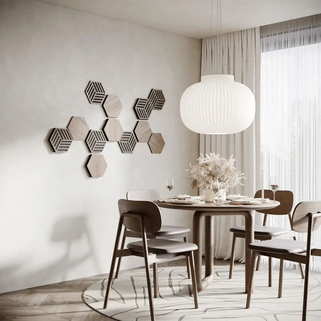 image-12 Pack – Acoustic Hexagon Wood Panels | 3D Wall Decor