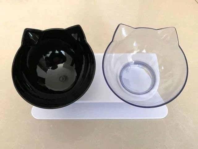 image-Non-Slip Double Cat Bowl Dog Bowl With Stand Pet Feeding Cat Water Bowl For Cats Food Pet Bowls For Dogs Feeder Product Supplies