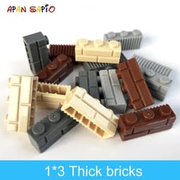 image-60pcs DIY Building Blocks Thick wall Figures Bricks 1x3 Dots Educational Creative Size Compatible With Brand Toys for Children
