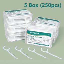 image-1/2/5/10 Box Portable Disposable Dental Floss Plastic Toothpick High-tension Dental Floss Stick Dental Floss Box Oral Care