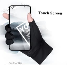 image-Ice Silk Non-Slip Motorcycle Racing Gloves Breathable Outdoor Sports Riding Touch Screen Gloves Thin Anti-UV Protective Gear