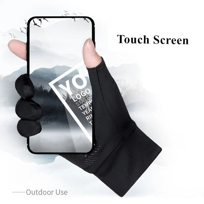 image-Ice Silk Non-Slip Motorcycle Racing Gloves Breathable Outdoor Sports Riding Touch Screen Gloves Thin Anti-UV Protective Gear