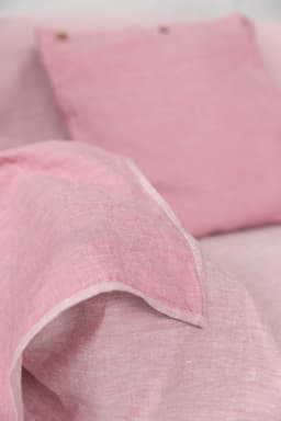 image-Woodrose linen couch cover