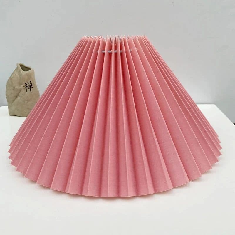 image-Pleated KD table lamp lampshade E27 Korea ins wall lamp lampshade modern minimalist DIY Nordic washable lampshade