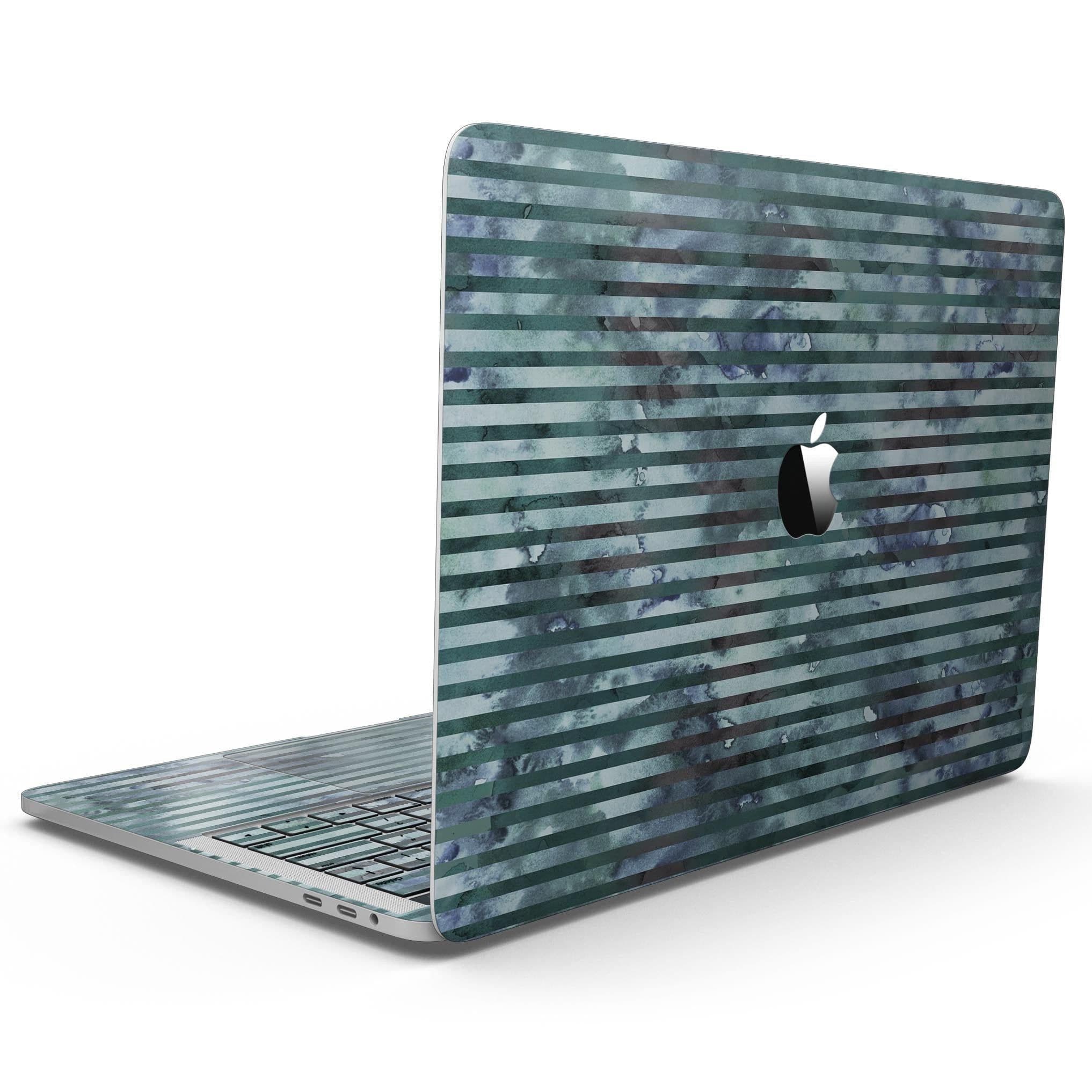 image-Dark Blue Watercolor Stripes - 13" MacBook Pro without Touch Bar Skin