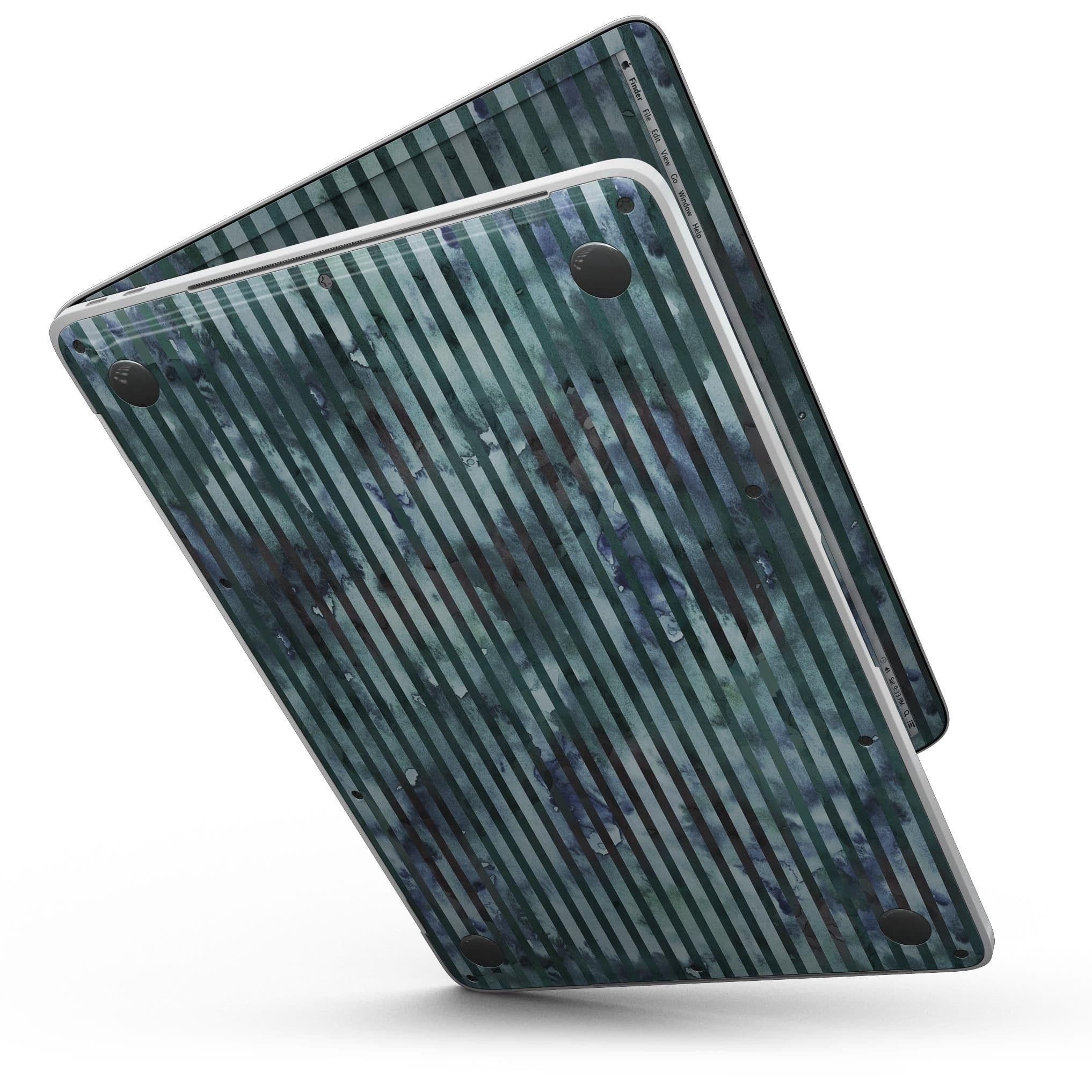 image-Dark Blue Watercolor Stripes - 13" MacBook Pro without Touch Bar Skin