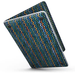 image-Blue GreenYellow and Orange Watercolor Chevron Pattern - 13" MacBook