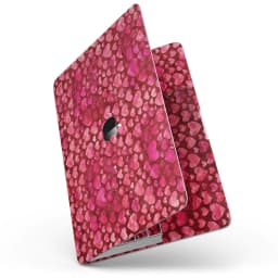 image-Deep Pink Watercolor Hearts - 13" MacBook Pro without Touch Bar Skin