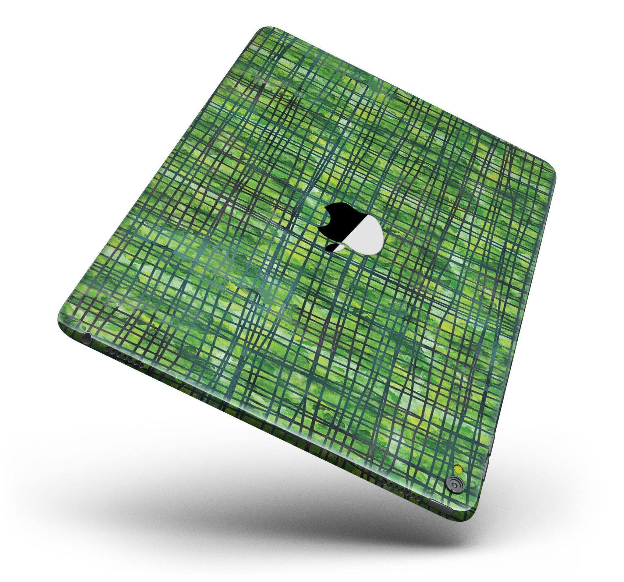 image-Green Watercolor Cross Hatch Full Body Skin for the iPad Pro (12.9" or