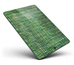 image-Green Watercolor Cross Hatch Full Body Skin for the iPad Pro (12.9" or