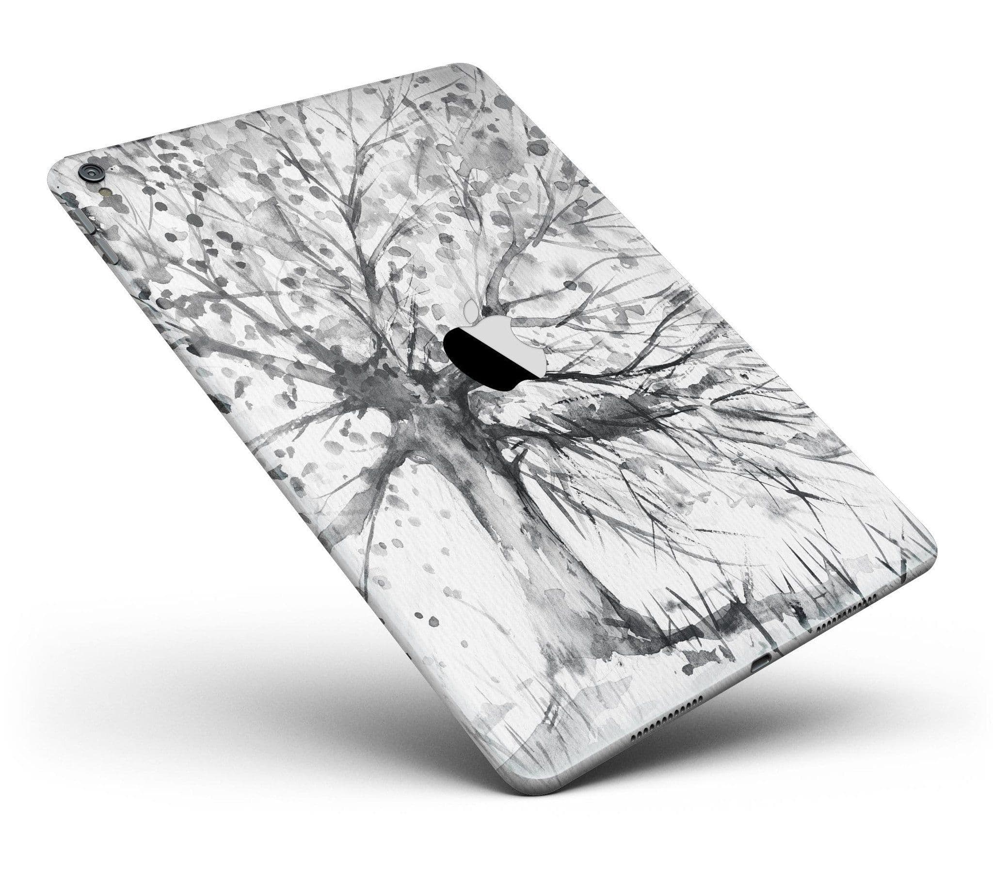 image-Abstract Black and White WaterColor Vivid Tree Full Body Skin for the