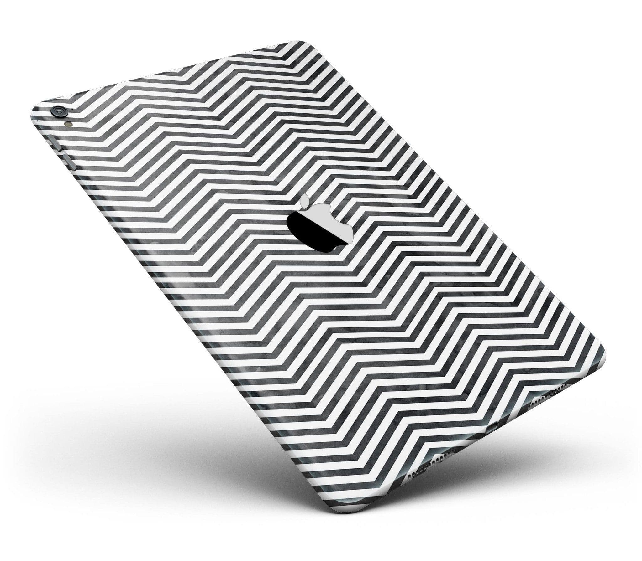 image-Black and Gray Watercolor Chevron Full Body Skin for the iPad Pro