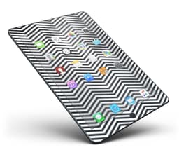 image-Black and Gray Watercolor Chevron Full Body Skin for the iPad Pro