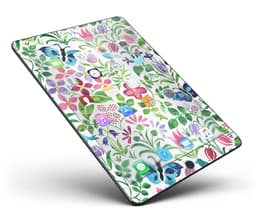 image-Butterflies and Flowers Watercolor Pattern Full Body Skin for the iPad