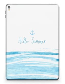 image-Hello Summer Anchor Watercolor Blue V1 Full Body Skin for the iPad Pro