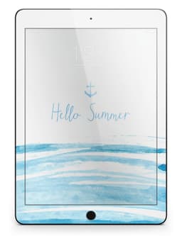 image-Hello Summer Anchor Watercolor Blue V1 Full Body Skin for the iPad Pro