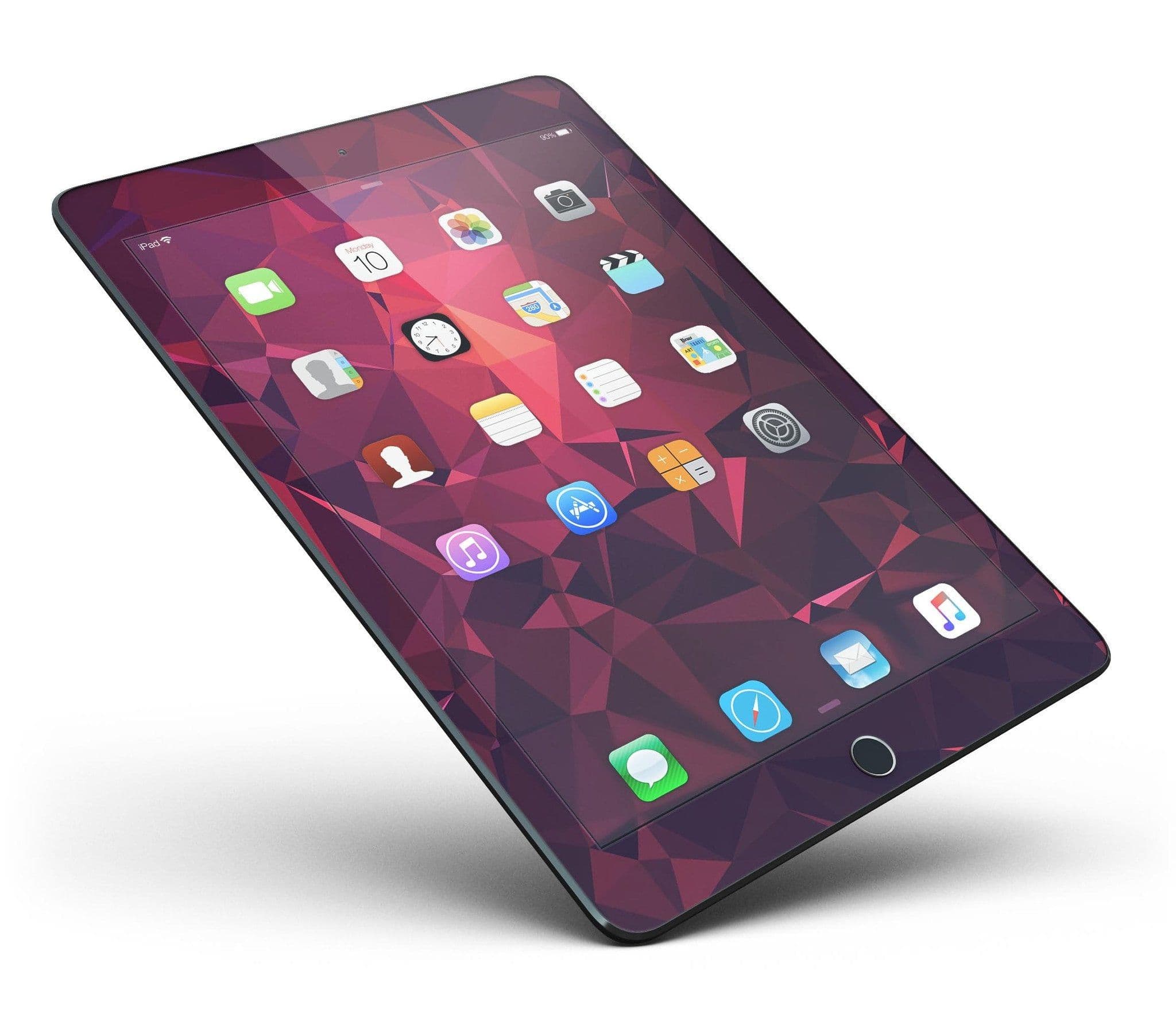 image-Dark Pink Geometric V19 Full Body Skin for the iPad Pro (12.9" or 9.7"