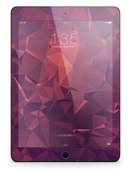 image-Dark Pink Geometric V19 Full Body Skin for the iPad Pro (12.9" or 9.7"