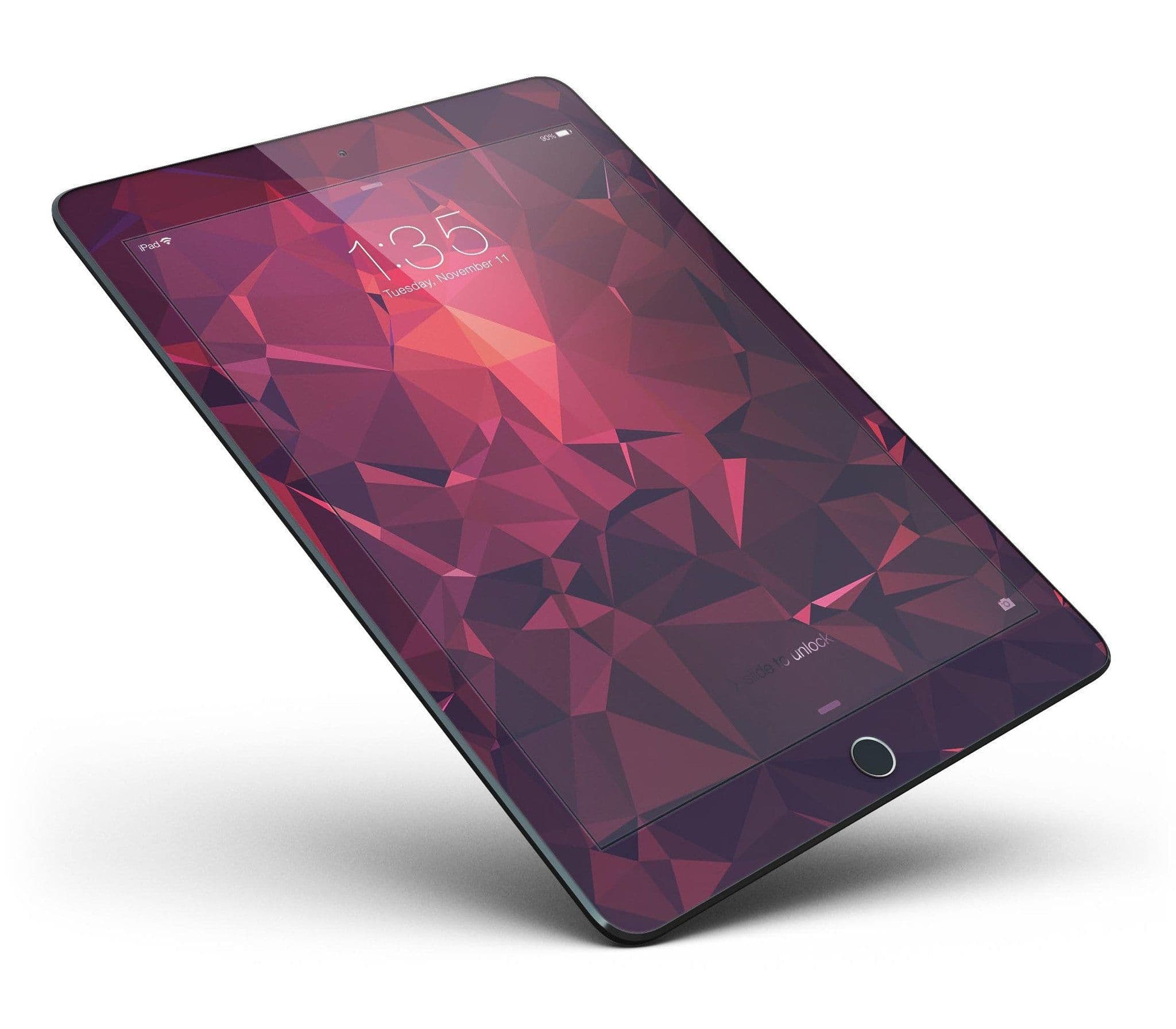 image-Dark Pink Geometric V19 Full Body Skin for the iPad Pro (12.9" or 9.7"