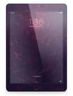 image-Deep Purple and Red Geometric Triangles Full Body Skin for the iPad