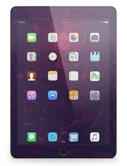 image-Deep Purple and Red Geometric Triangles Full Body Skin for the iPad