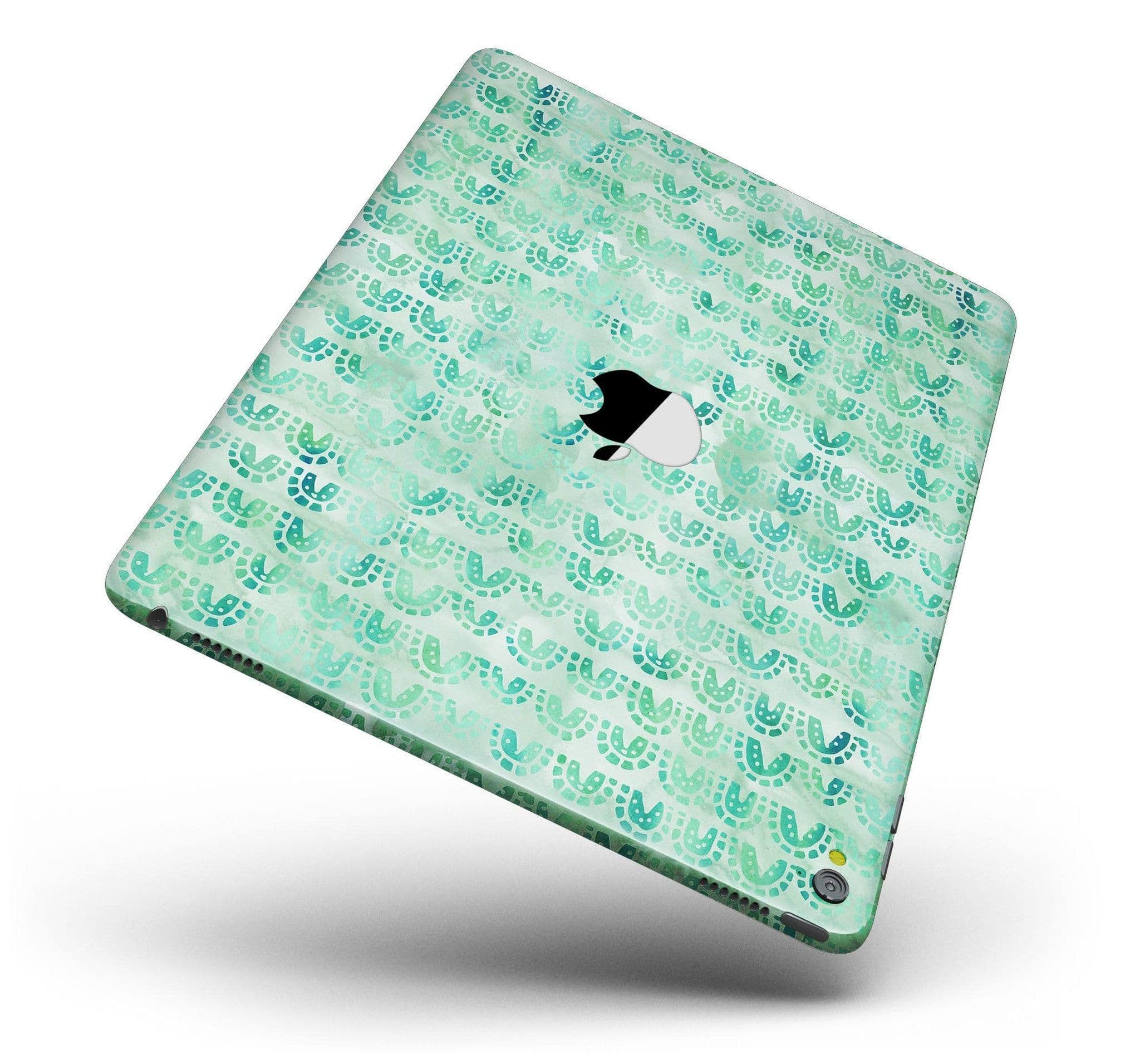 image-Green Watercolor Arches Pattern Full Body Skin for the iPad Pro (12.9"