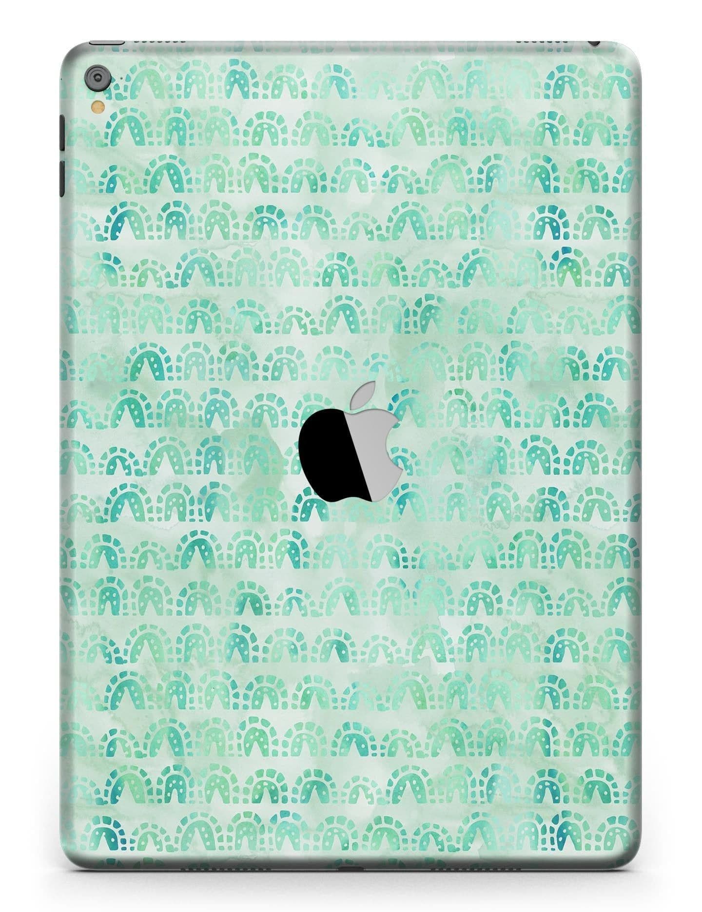 image-Green Watercolor Arches Pattern Full Body Skin for the iPad Pro (12.9"