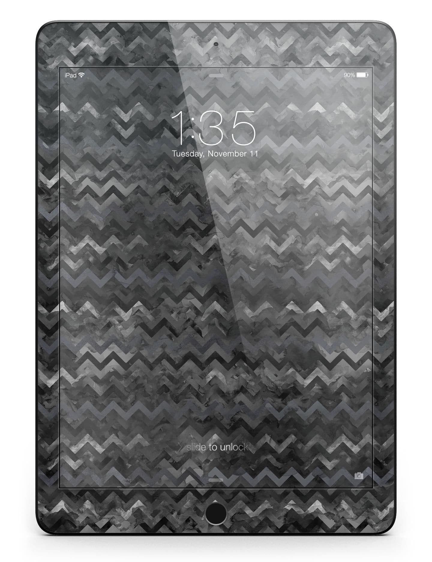 image-Black Multi Watercolor Chevron Full Body Skin for the iPad Pro (12.9"