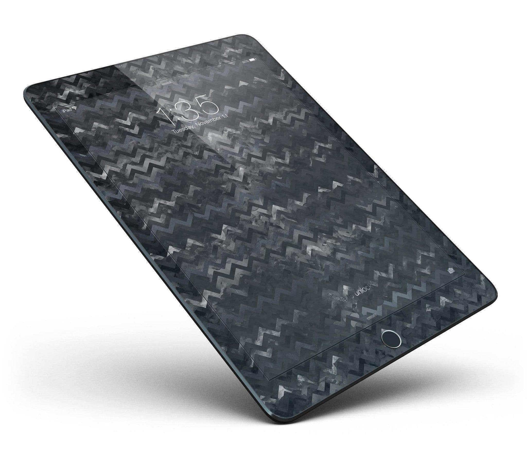 image-Black Multi Watercolor Chevron Full Body Skin for the iPad Pro (12.9"