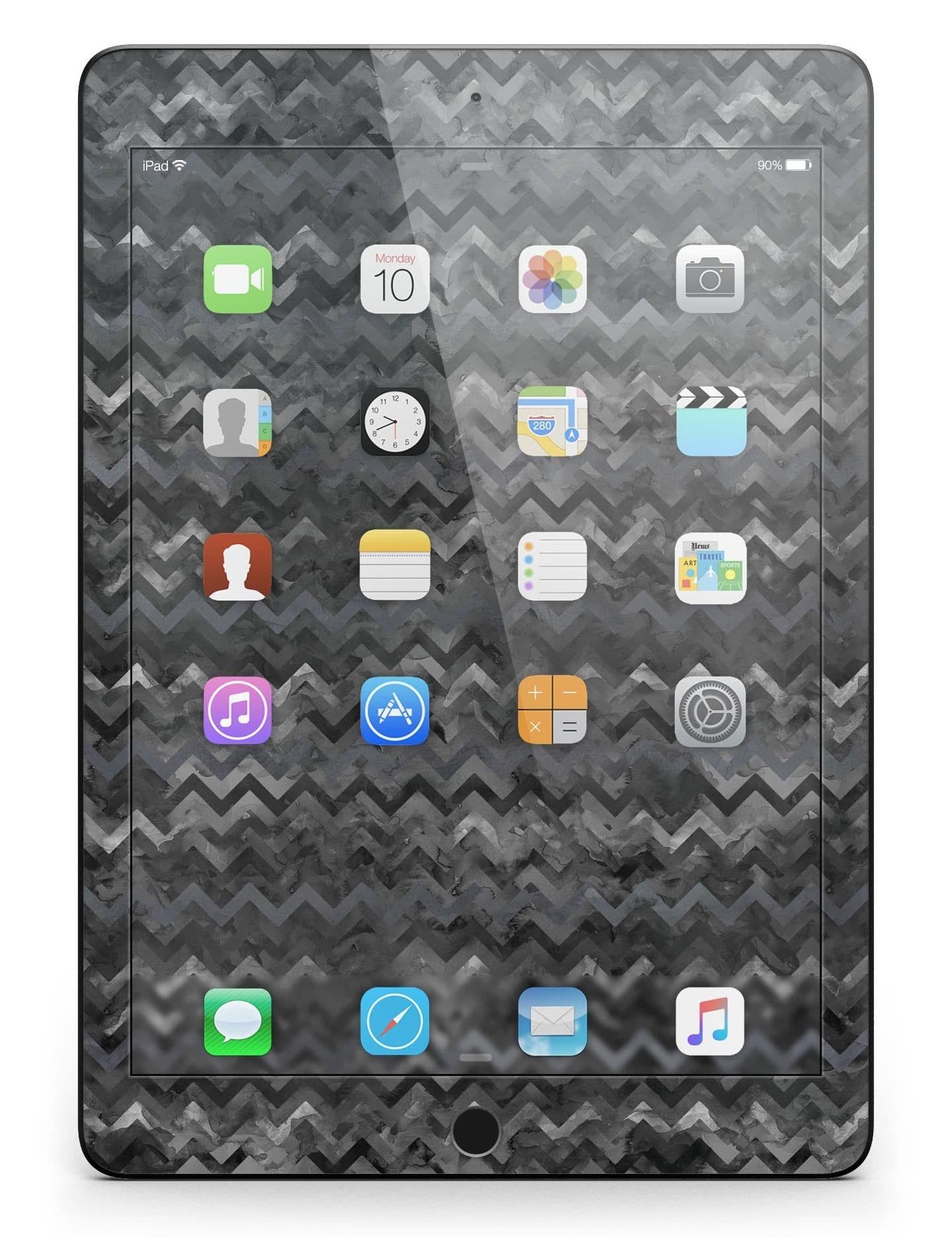 image-Black Multi Watercolor Chevron Full Body Skin for the iPad Pro (12.9"