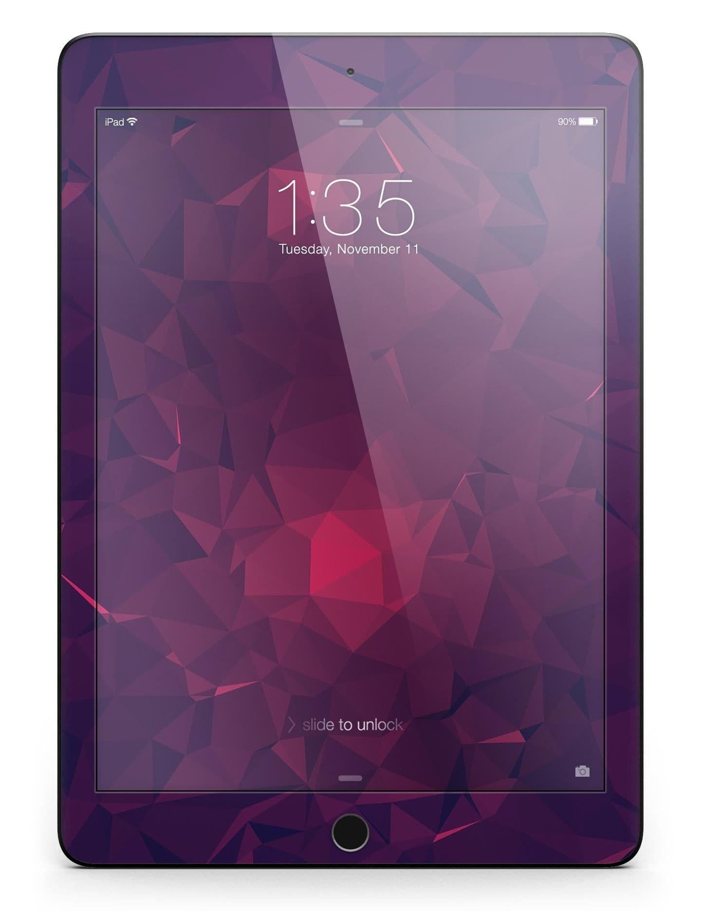 image-Fuscia Geometric Triangles Full Body Skin for the iPad Pro (12.9" or