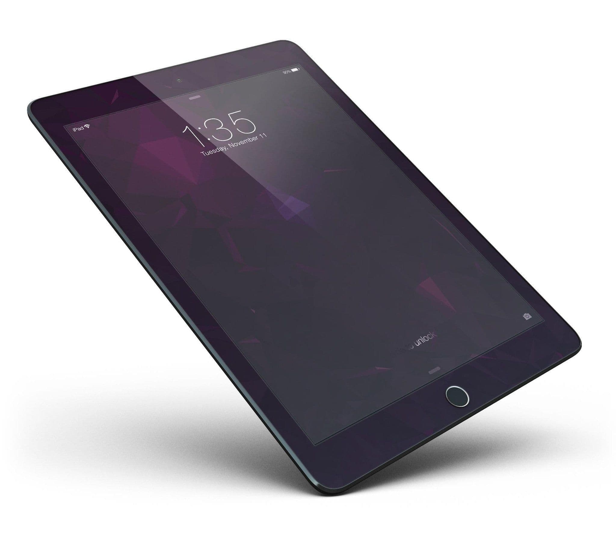 image-Dark Pink Geometric V16 Full Body Skin for the iPad Pro (12.9" or 9.7"