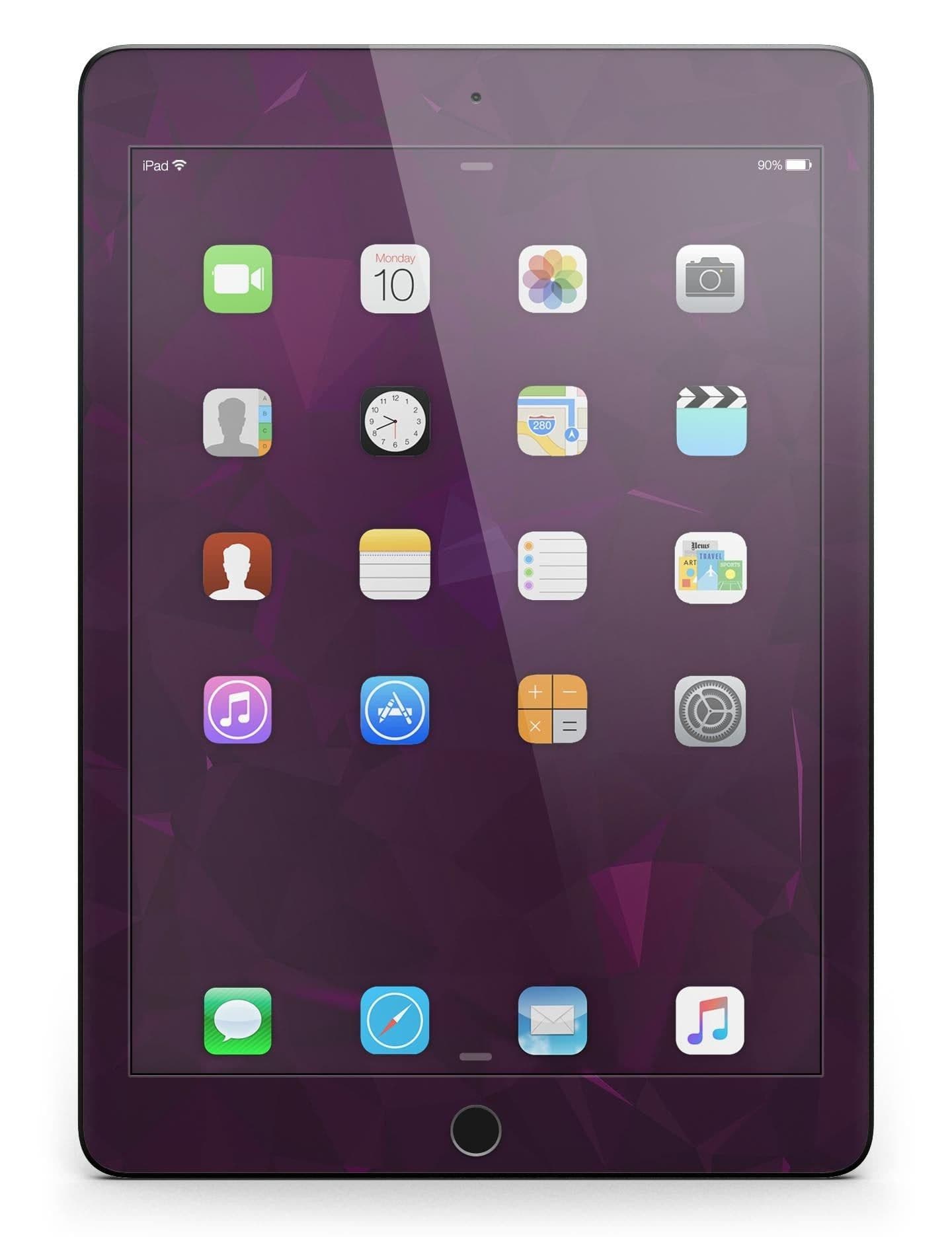 image-Dark Pink Geometric V16 Full Body Skin for the iPad Pro (12.9" or 9.7"