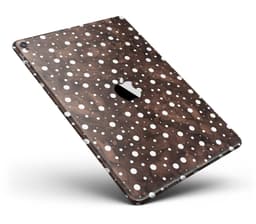 image-Brown and White Watercolor Polka Dots Full Body Skin for the iPad Pro