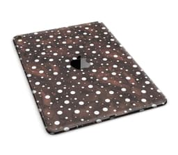 image-Brown and White Watercolor Polka Dots Full Body Skin for the iPad Pro