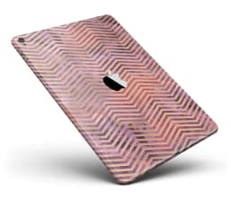 image-Gold Chevron Over Abstract Fumes Full Body Skin for the iPad Pro