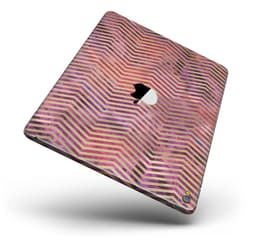 image-Gold Chevron Over Abstract Fumes Full Body Skin for the iPad Pro