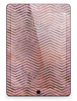 image-Gold Chevron Over Abstract Fumes Full Body Skin for the iPad Pro